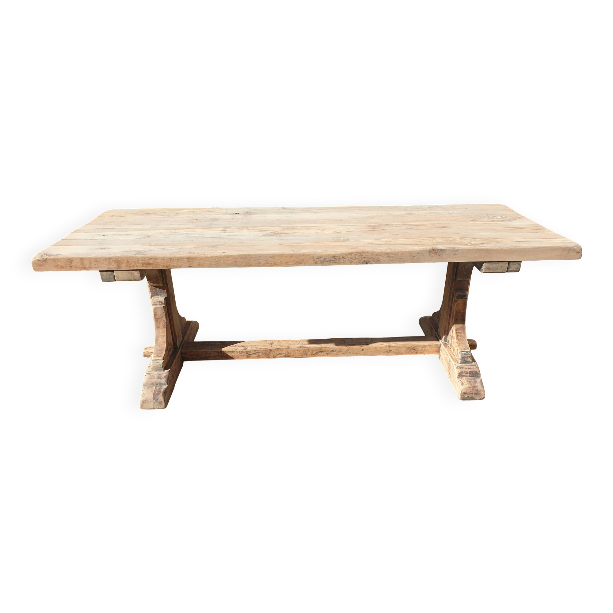Solid wood farmhouse table, 220 cm