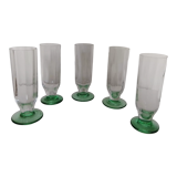 Set of 5 Daum champagne flutes