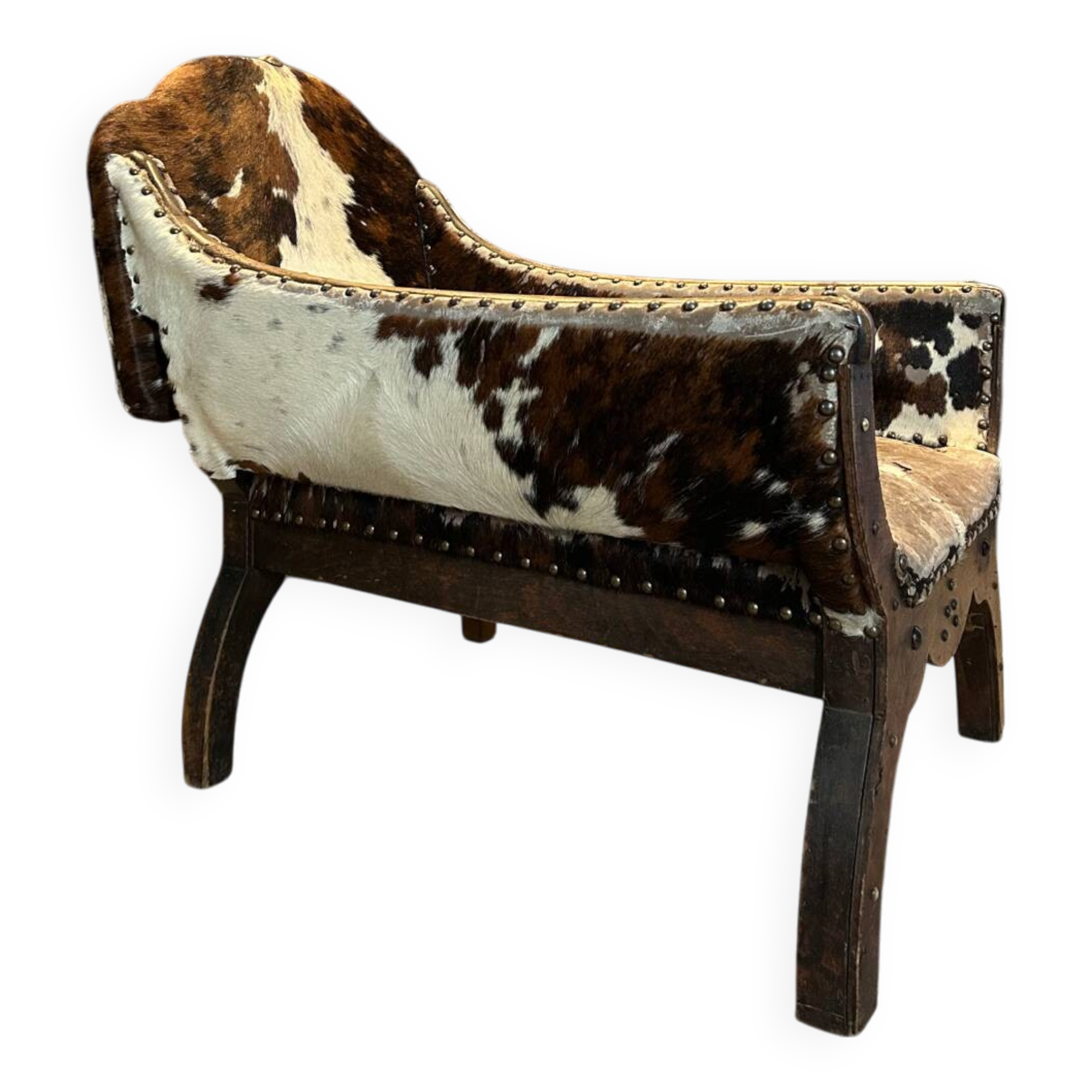 Chaise vintage en peau de vache