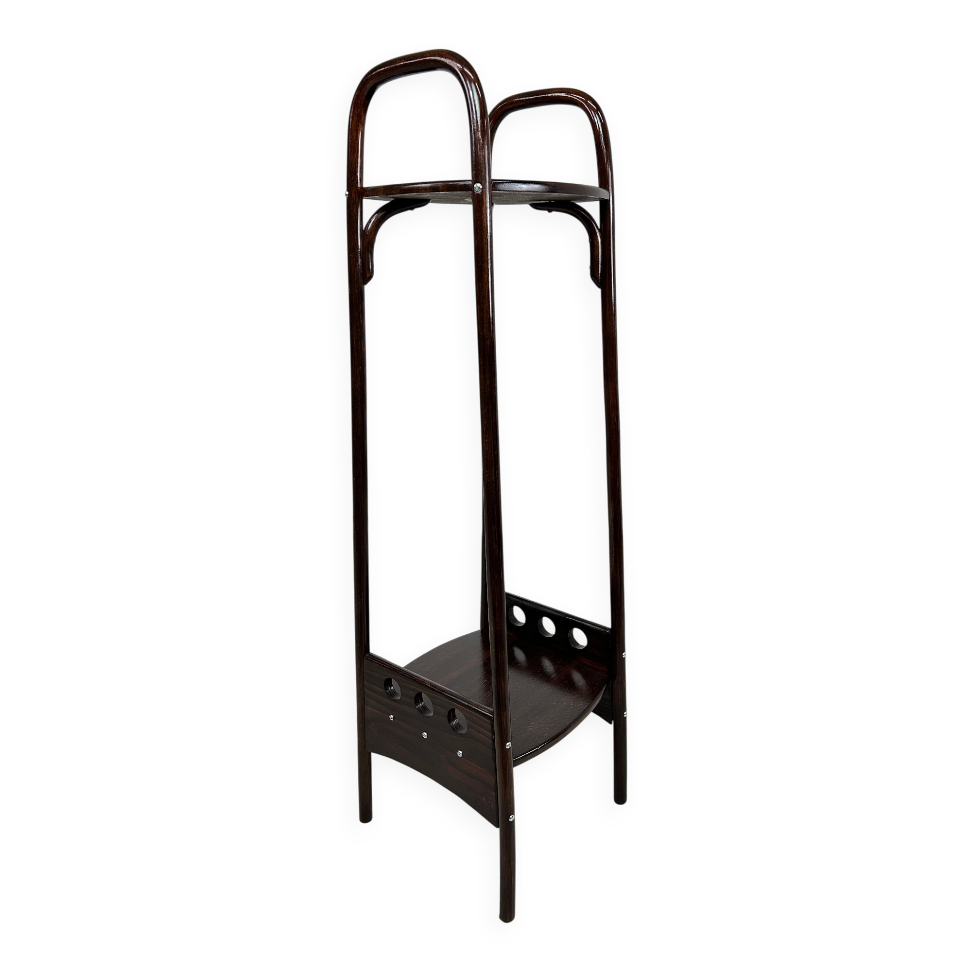 Curved wooden plant stand no. 9521 by Josef Hoffmann for Thonet