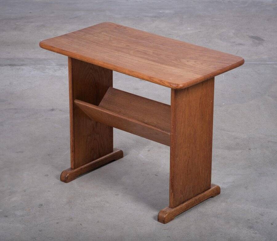 Vintage Oak Magazine Holder, Denmark, 1960s
