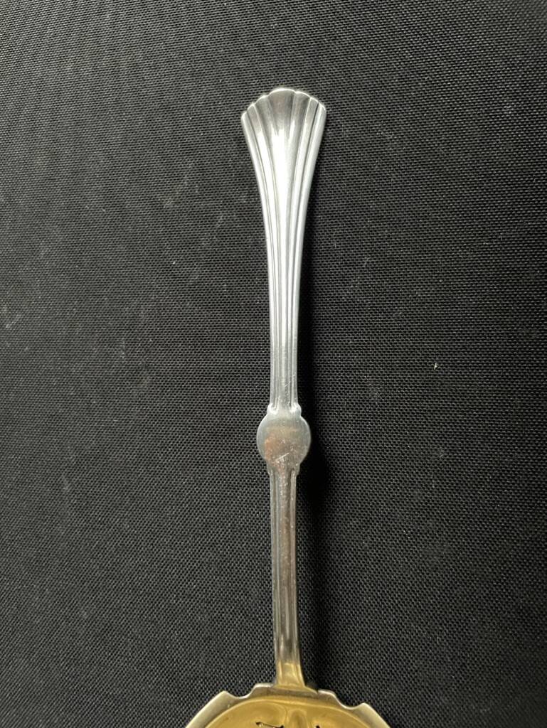 Christofle Lotus model sprinkling spoon in box – Art Nouveau