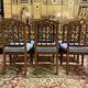 Set of 6 Restoration period "Chapelet" chairs