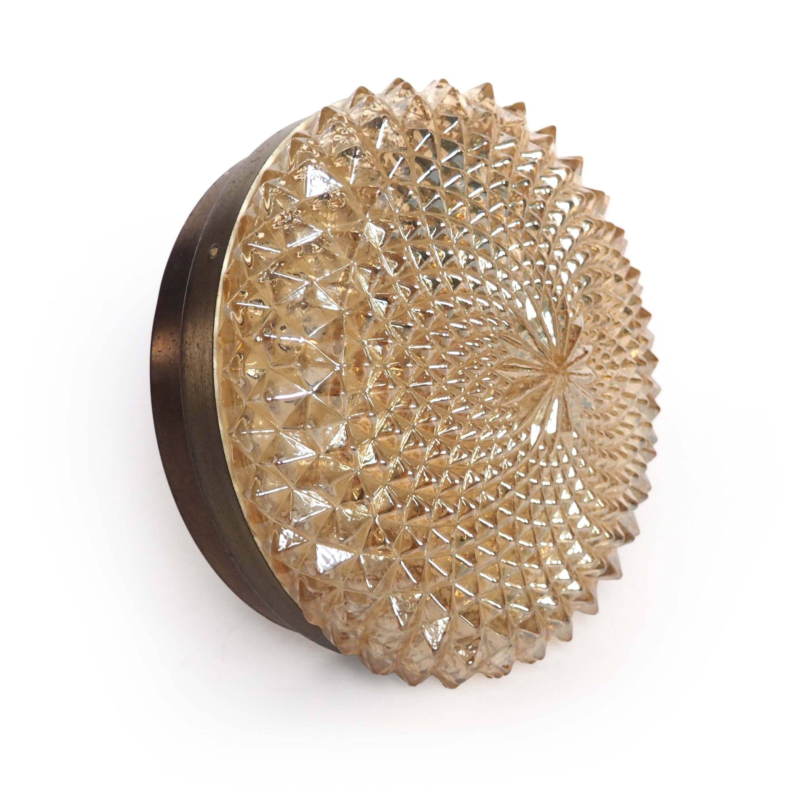 Golden spiral ceiling light fixture