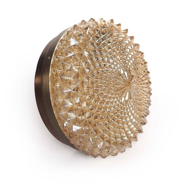 Applique plafonnier spirale dorée
