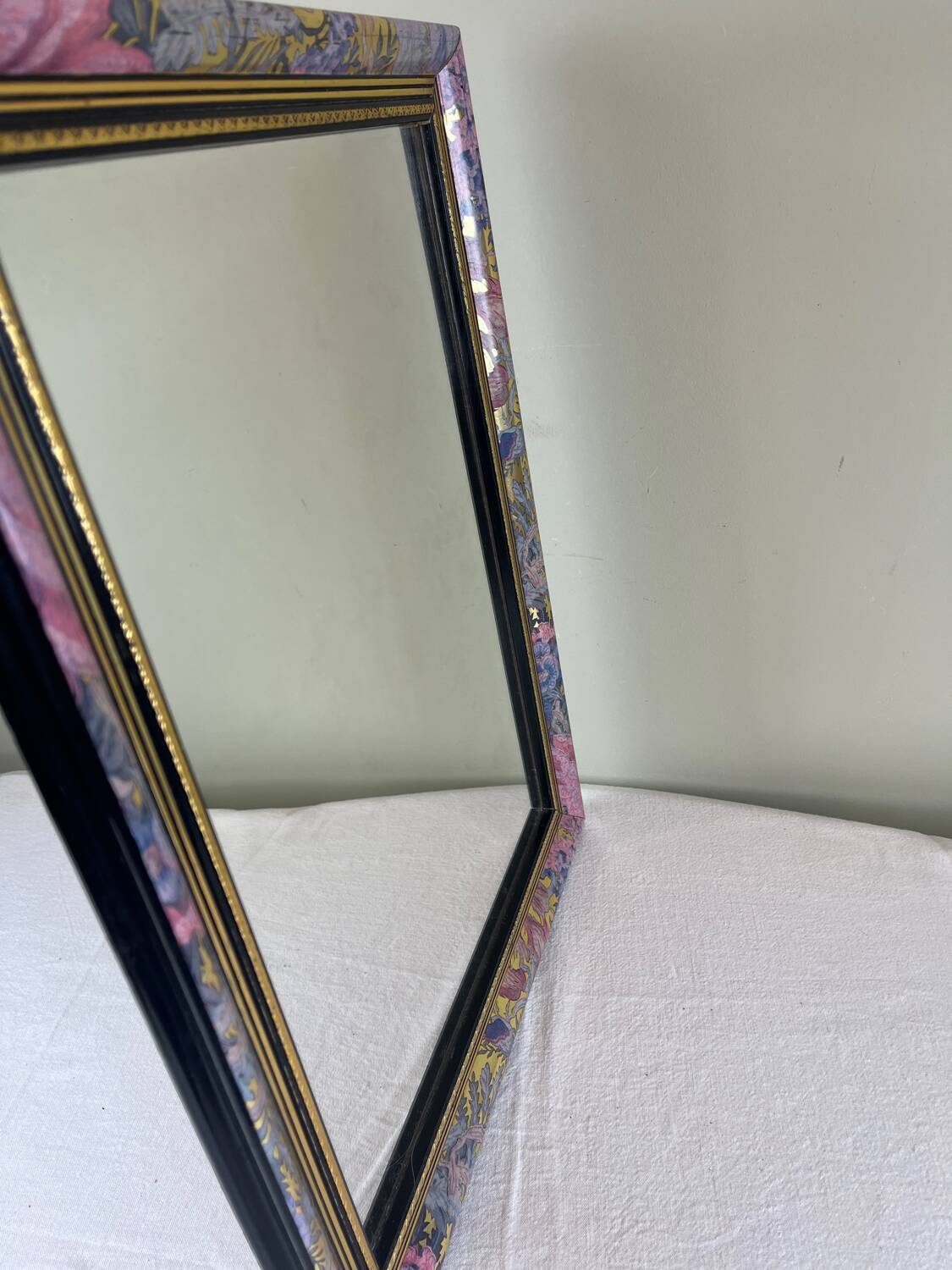 Vintage floral mirror