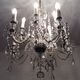 Old bohemian crystal chandelier for Deknudt