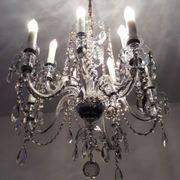 Old bohemian crystal chandelier for Deknudt
