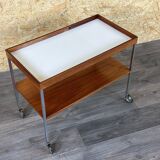 1960s 1970s serving trolley walnut teak Walter Wirz for Wilhelm Renz Design