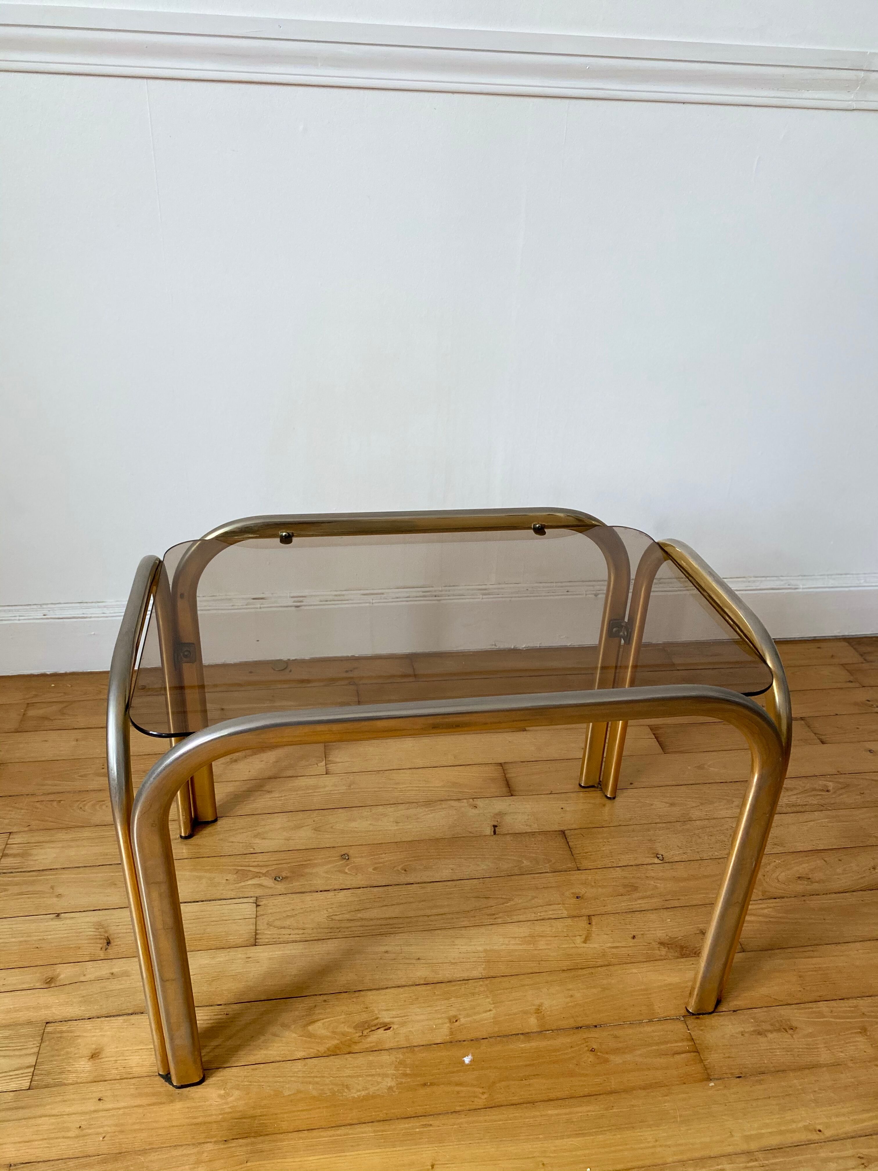 Smoked glass coffee table