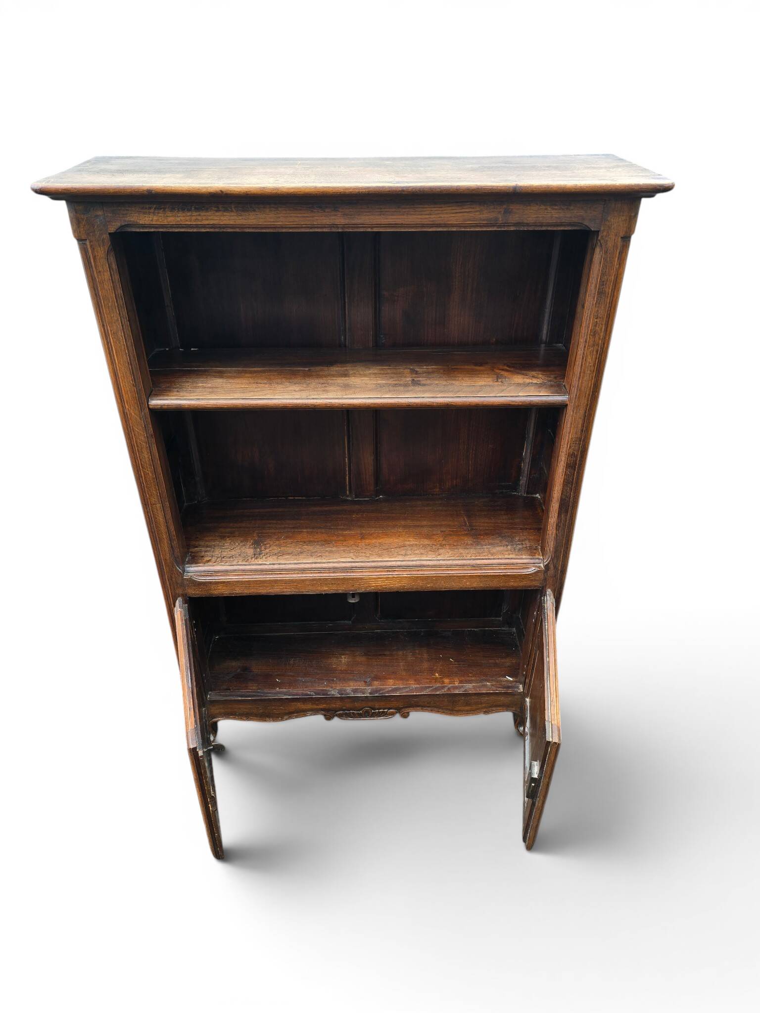 Antique library in patinated oak in Louis XV style