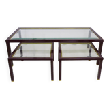 Set of coffee tables and 2 nesting tables in Pierre Vandel style, 1970s