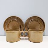2 vintage '70 tea cups and Brenne stoneware sub-cups. In perfect condition.