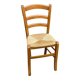 Chaise bois massif chêne et paillée Louis Philippe