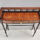 Vintage cherrywood and ebonized beech console table with a drawer, italy