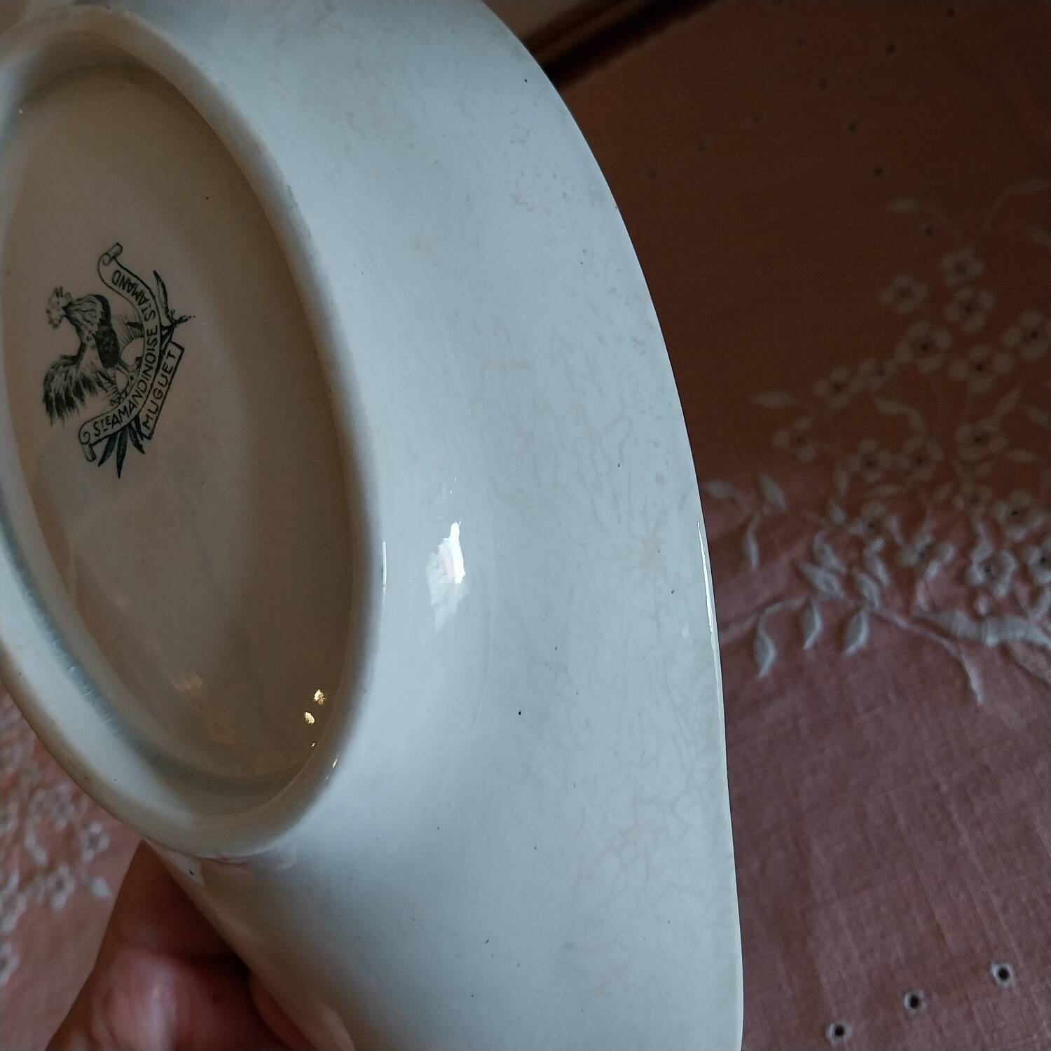 St Amandinoise St Amand iron clay dish Muguet model