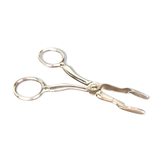 Silver metal sugar tongs