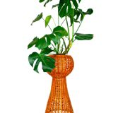 Rattan plant stand