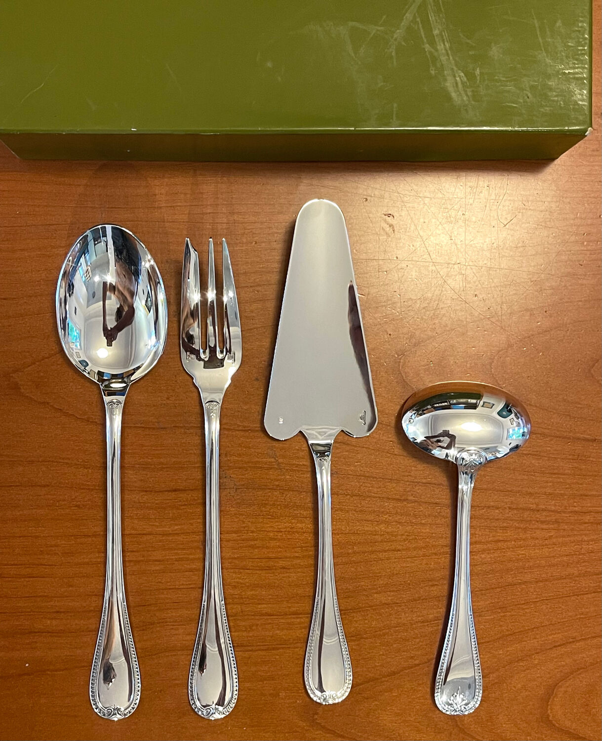 Christofle Malmaison serving cutlery, pie server, sauce