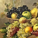 Josef Mansfeld (1819-1894). Still life with flowers and fruit.