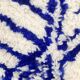 Azilal Moroccan Berber rug with majorelle blue patterns 1.50x0.93m