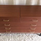 Commode coiffeuse style moderniste années 70