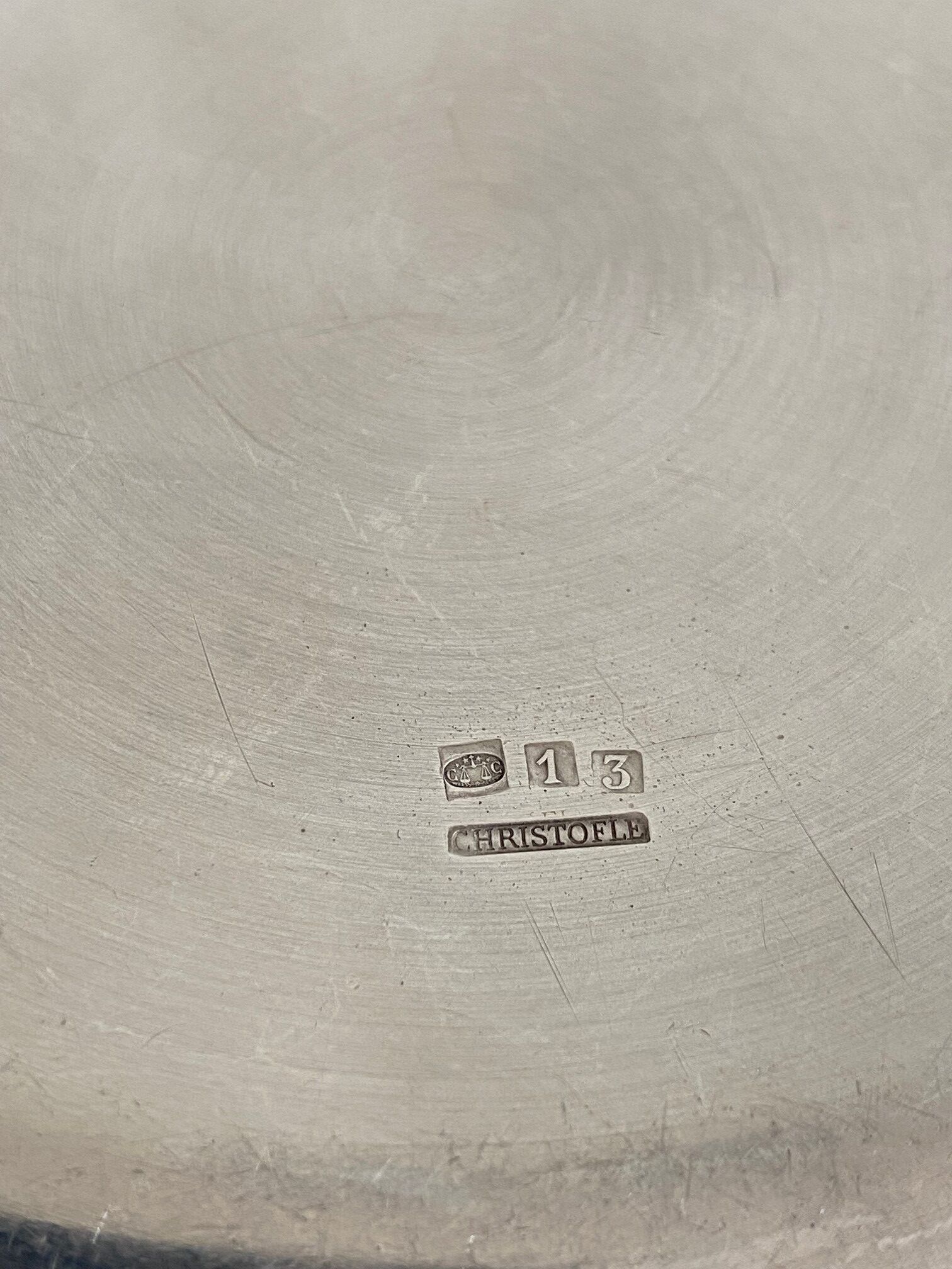Assiette métal argenté Christofle