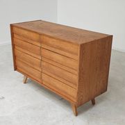 U-453 dub chest of drawers by Jiri Jiroutek for Interier Praha 1960