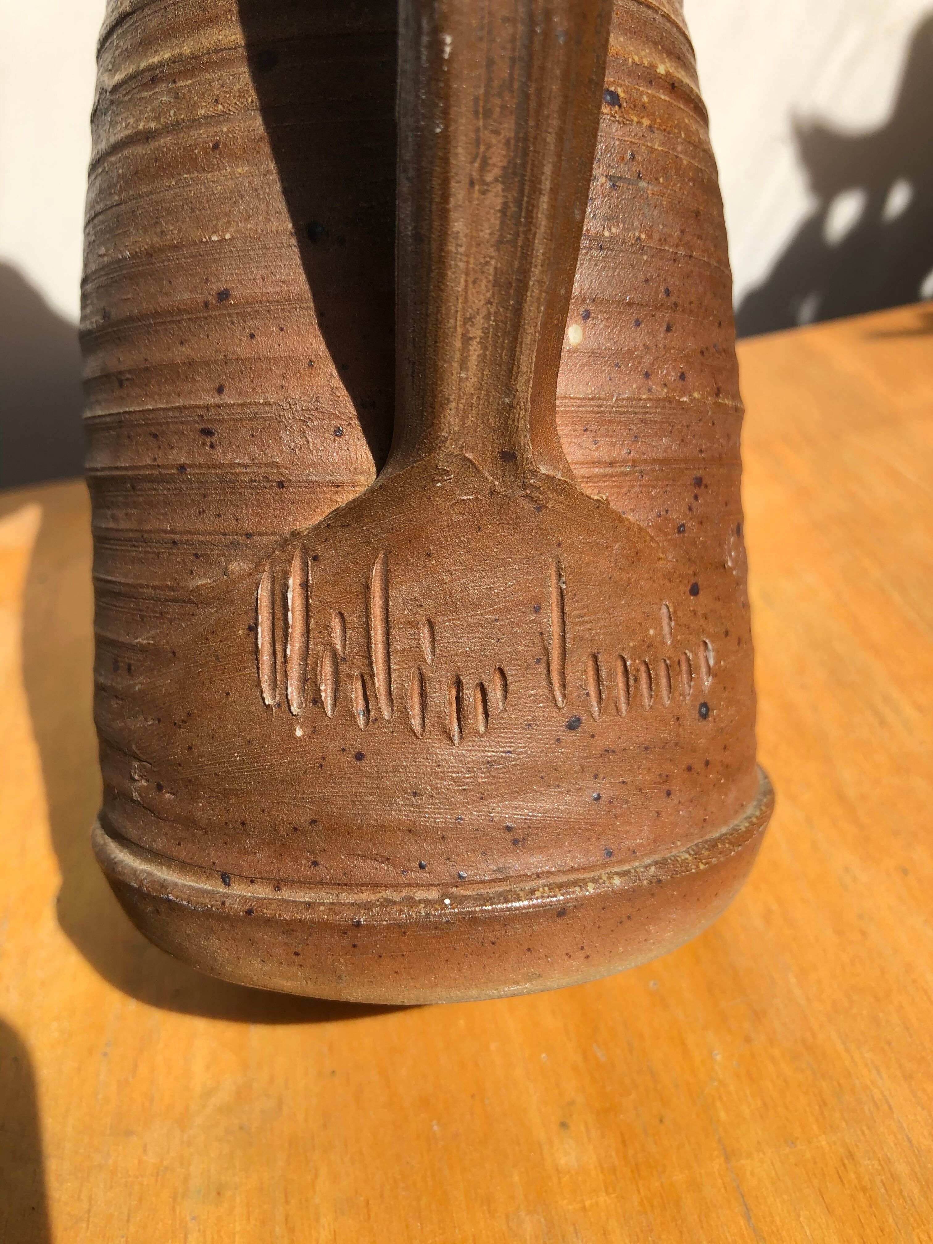 Flamed enamelled sandstone pitcher 70