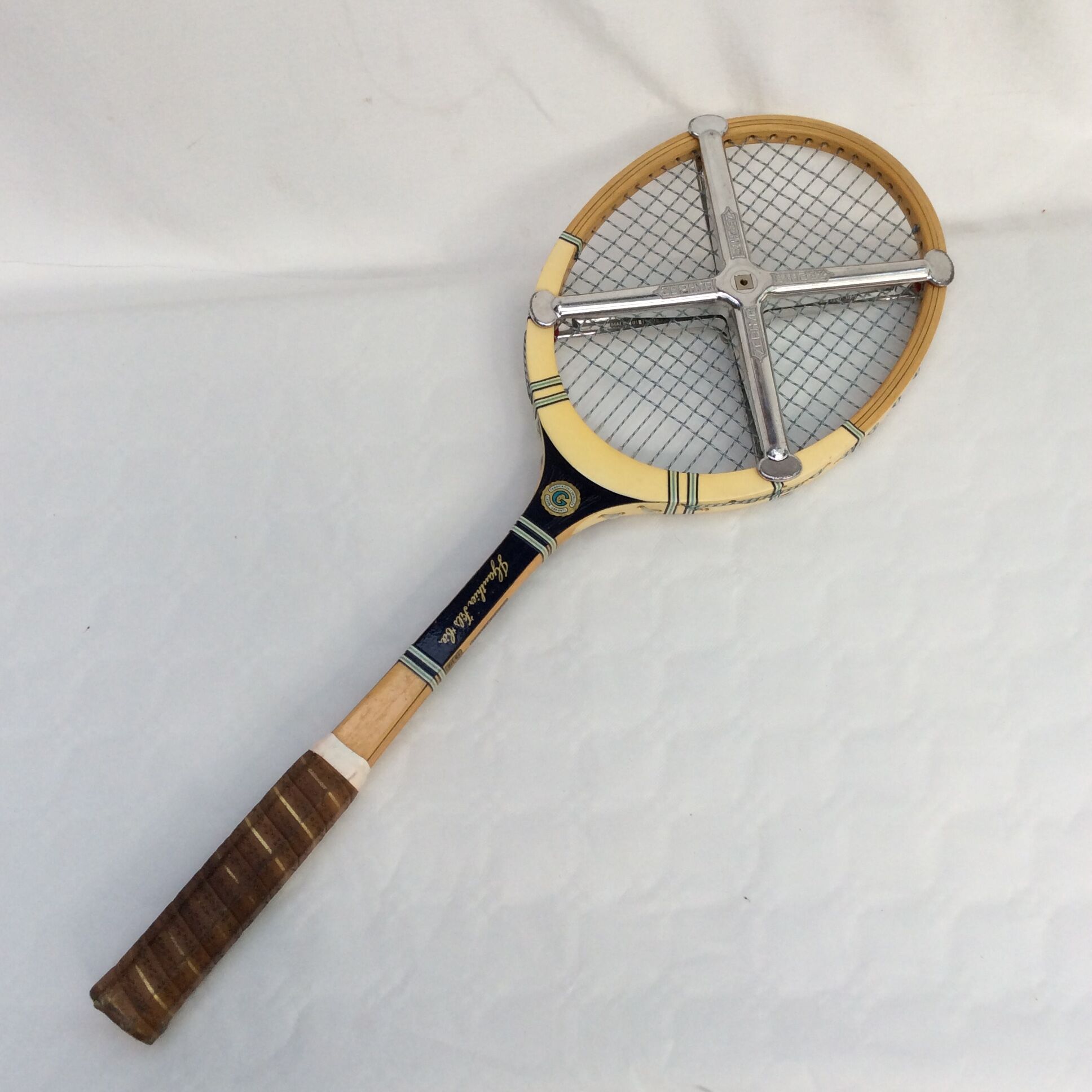 Vintage tennis racket signed
