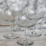 Vintage cut crystal champagne glasses