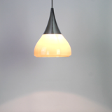 Iced brown opaline glass pendant lamp