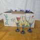Service of 30 blue footed glasses.