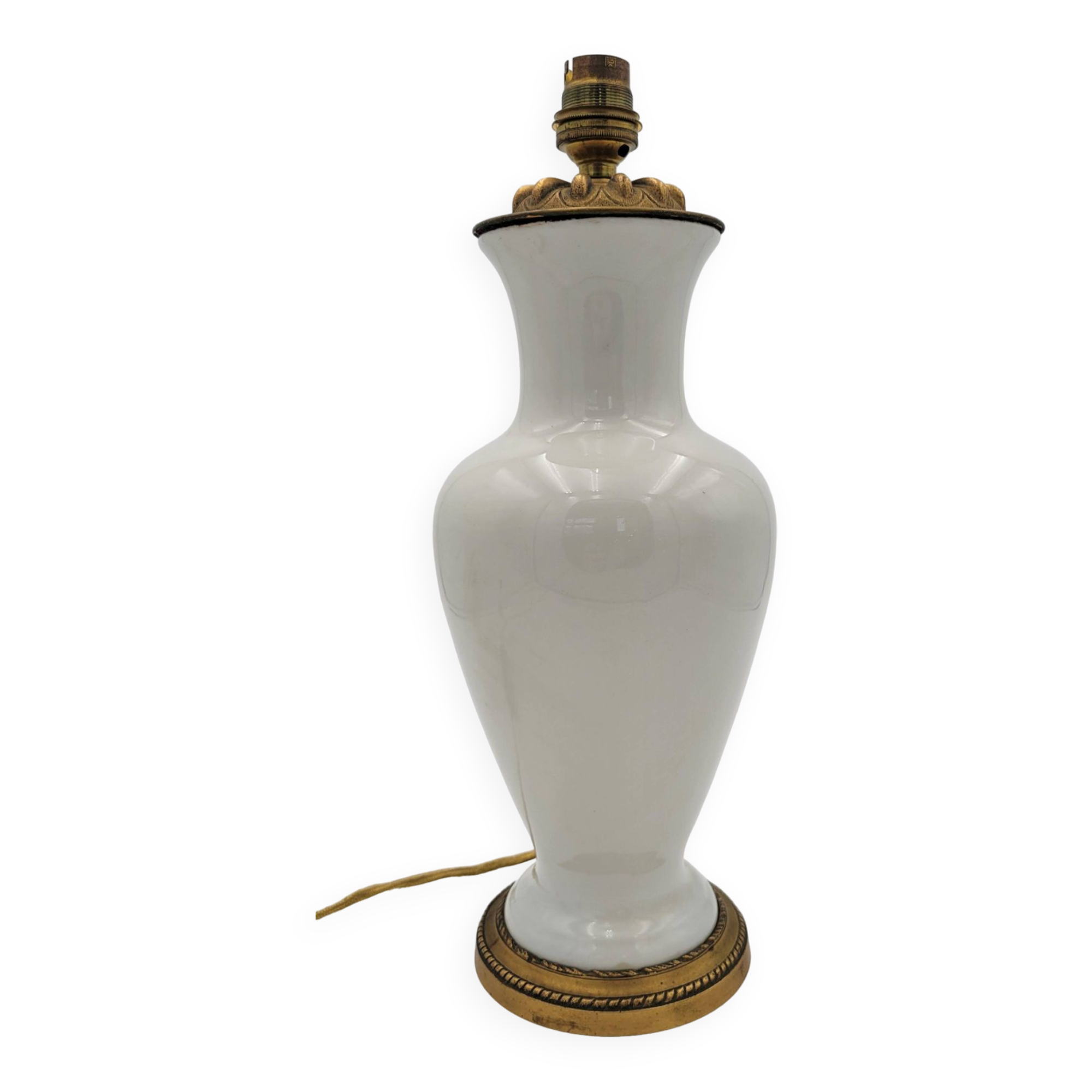 Old ceramic and bronze lamp base