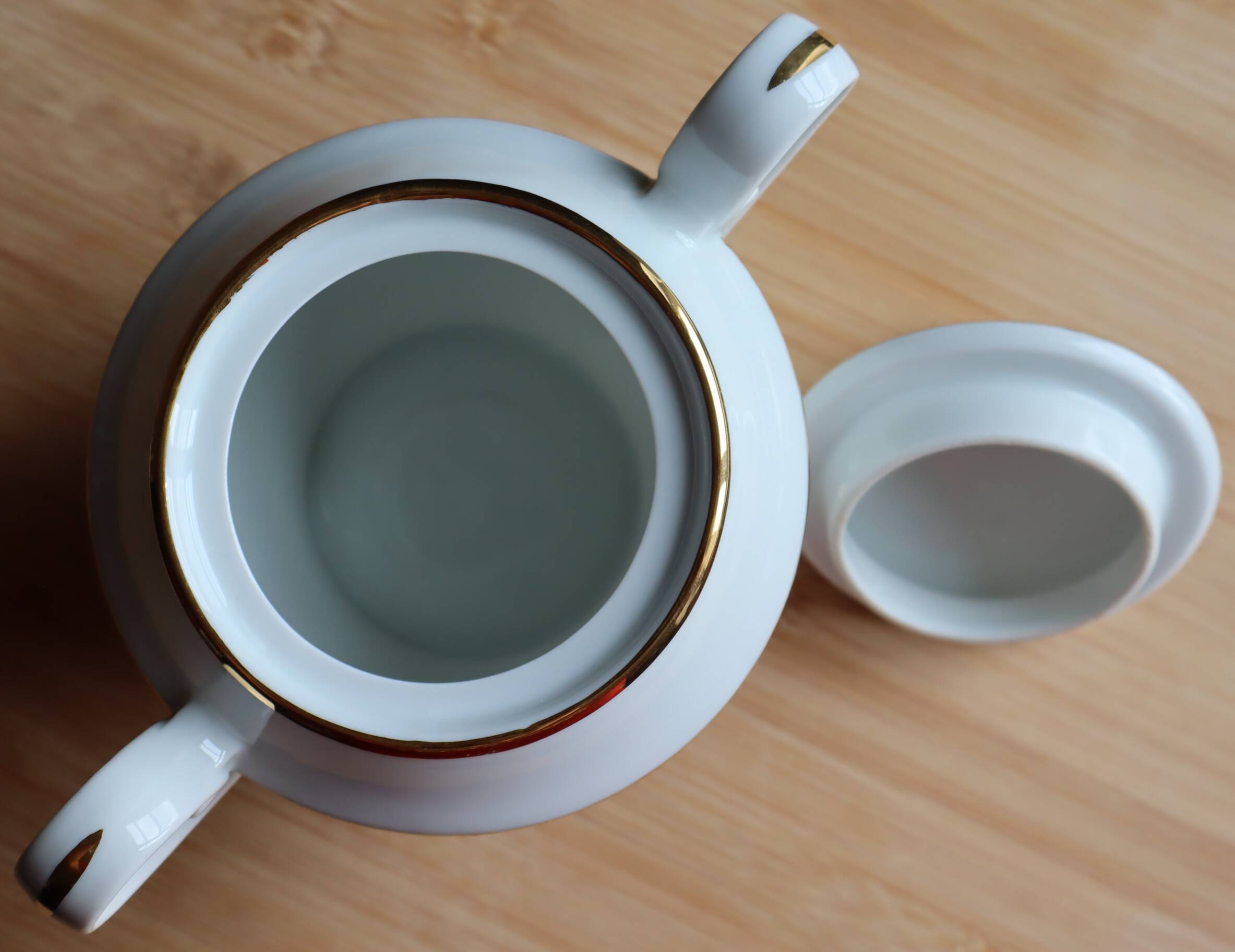Vintage sugar bowl in fine porcelain - M&S Made in Berry Limoges clay
