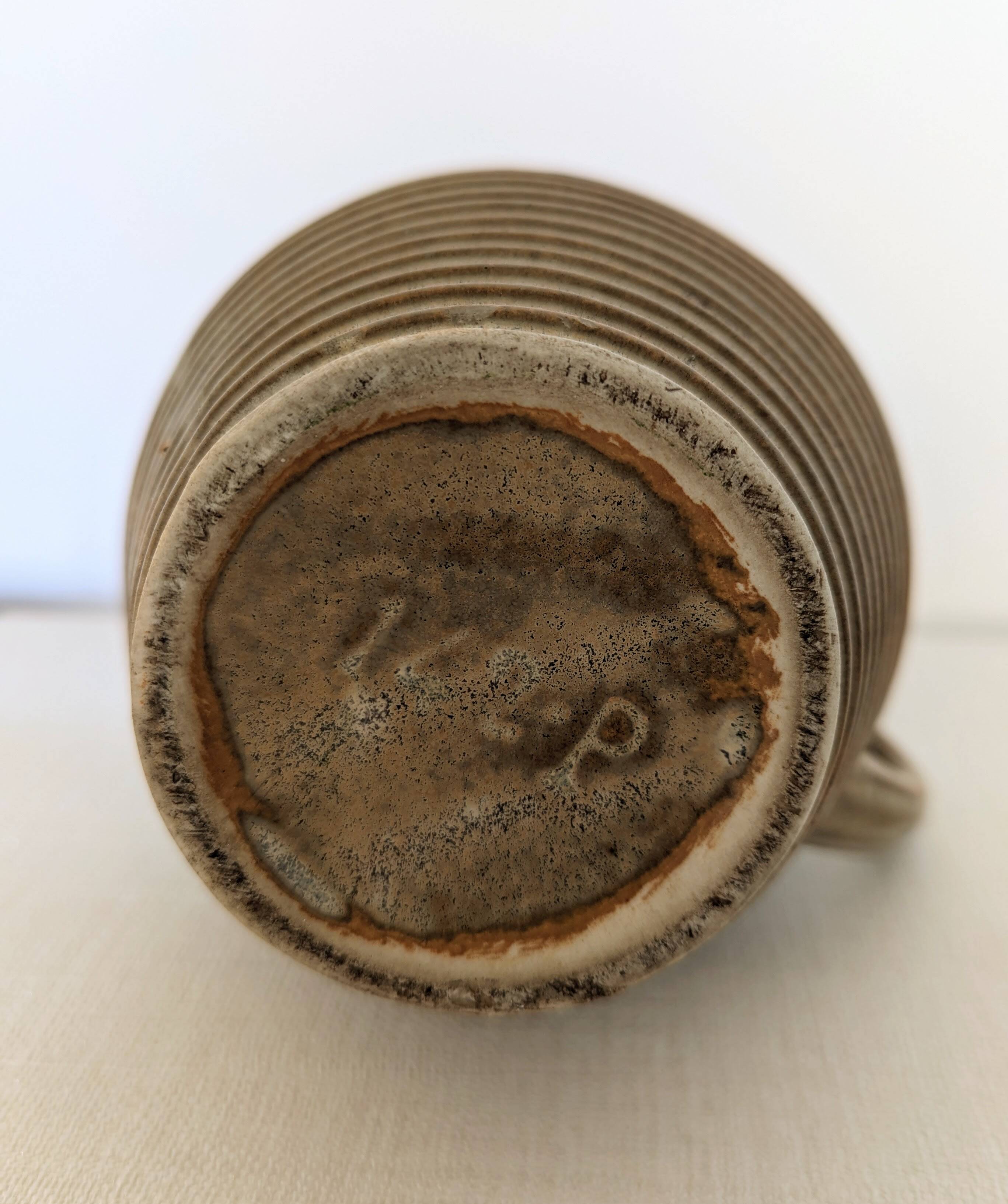 Vintage glazed stoneware pitcher