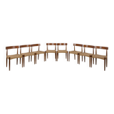 Mid-Century Modern Dining Chairs by Arne Hovmand-Olsen for Mogens Kold, 1960s, Set of 8