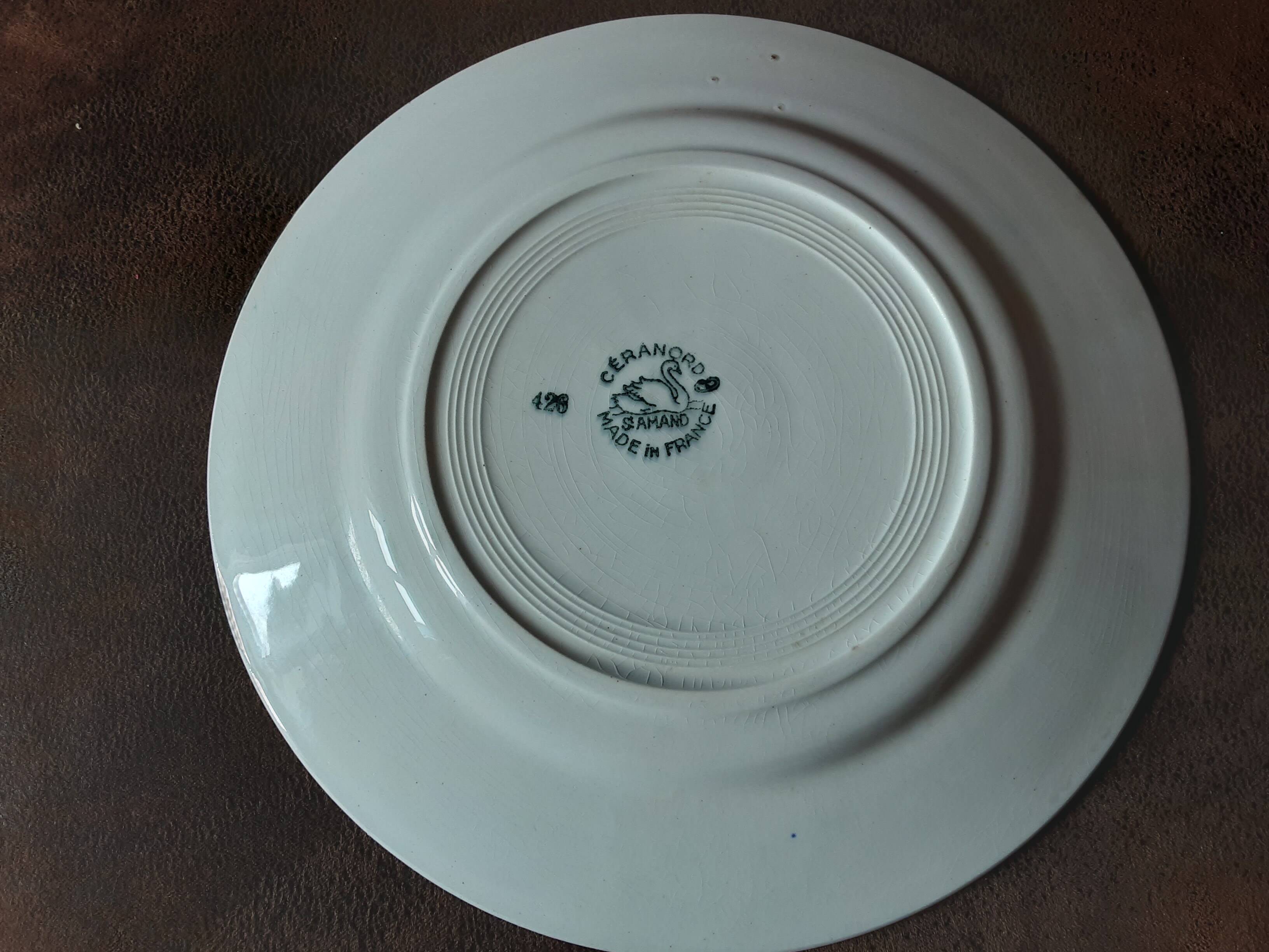 Assiette  plate St amand