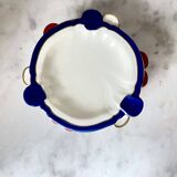 Cendrier en céramique vintage Rosenthal Elfenbein Kronach, série Miramar avec rouge