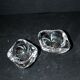 Bayel modernist design crystal salt cellars - vintage salt cellars