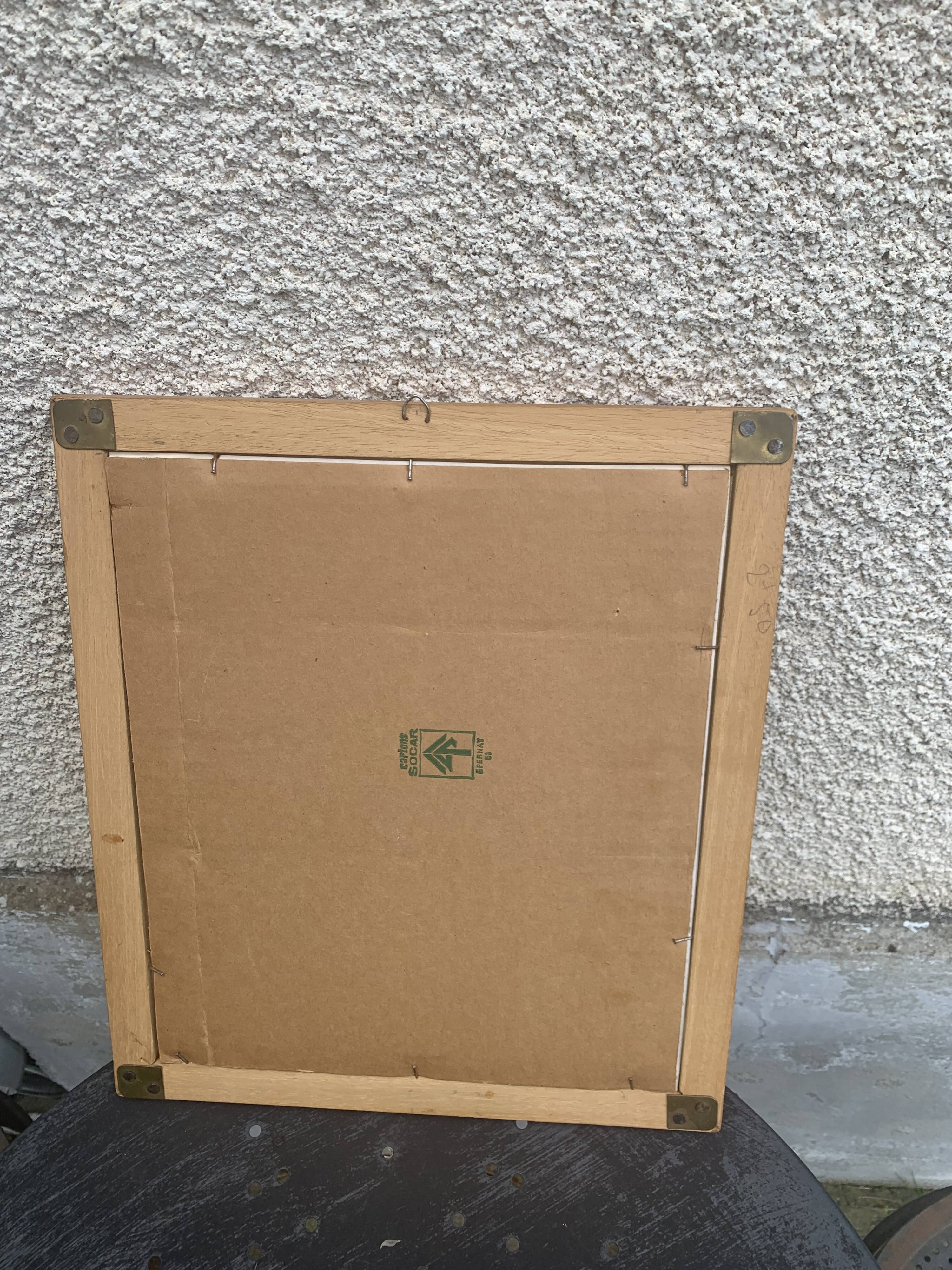 Framed fashion engraving