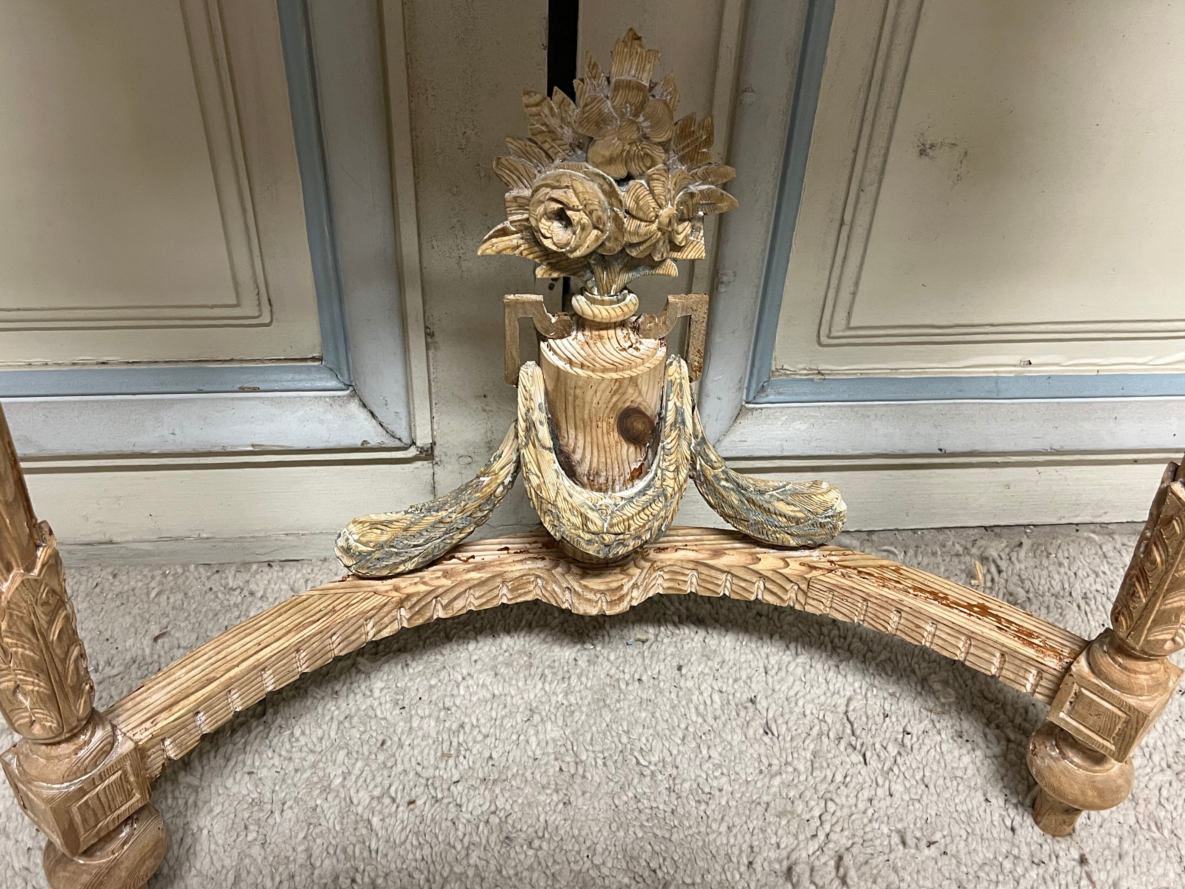 Console in bleached fir