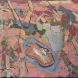 Fauve Still Life with Fish - Oil on Canvas