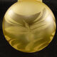 Acid engraved glass ball decorated with birds and geometric art deco