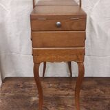 Old vintage seamstress worker on feet