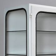Vintage iron and glass medical cabinet, 1970s