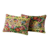 Set of 2 vintage velvet cushion covers 41x61 cm