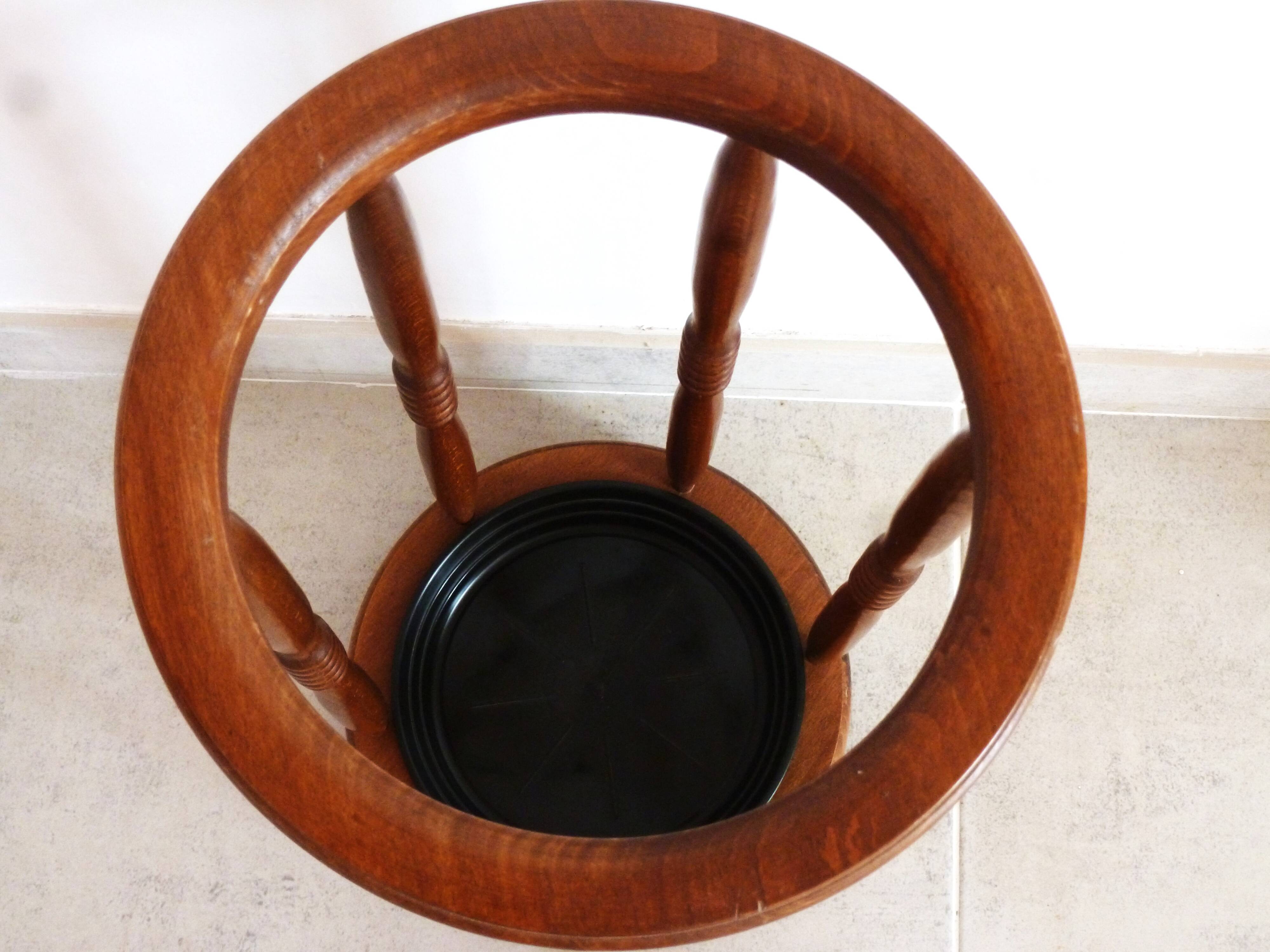 wooden umbrella stand, openwork wooden umbrella rest, wooden walking stick holder.