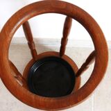 wooden umbrella stand, openwork wooden umbrella rest, wooden walking stick holder.