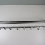 Wall-mounted coat rack Bauhaus / Art Deco in chrome metal, 1920s
